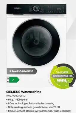 EP Beerepoot SIEMENS Wasmachine (WG46H2A9NL) aanbieding