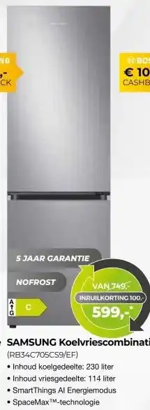 EP Beerepoot SAMSUNG Koelvriescombinatie (RB34C705CS9/EF) aanbieding