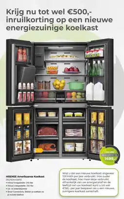 EP Beerepoot HISENSE Amerikaanse Koelkast (RQ760N4SBFE) aanbieding