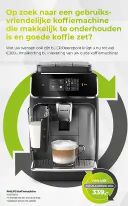 EP Beerepoot PHILIPS Koffiemachine (EP2339/40) aanbieding