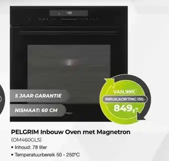 EP Beerepoot PELGRIM Inbouw Oven met Magnetron (OM460GLS) aanbieding
