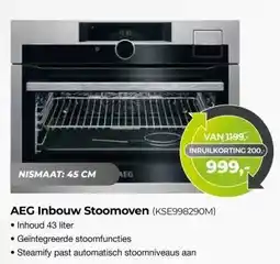 EP Beerepoot AEG Inbouw Stoomoven (KSE998290M) aanbieding