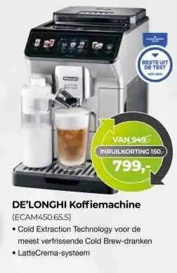 EP Beerepoot DE'LONGHI Koffiemachine (ECAM450.65.S) aanbieding