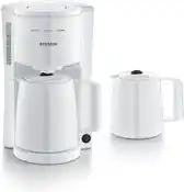 Bol.com Severin KA 9309 - Filterkoffiezetapparaat - 2x Thermoskan - Wit aanbieding
