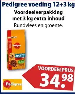 Huisdier Voordeelshop Pedigree voeding 12+3 kg aanbieding
