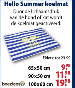 Huisdier Voordeelshop Hello Summer koelmat aanbieding