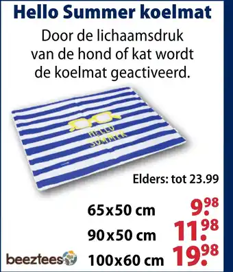 Huisdier Voordeelshop Hello Summer koelmat aanbieding