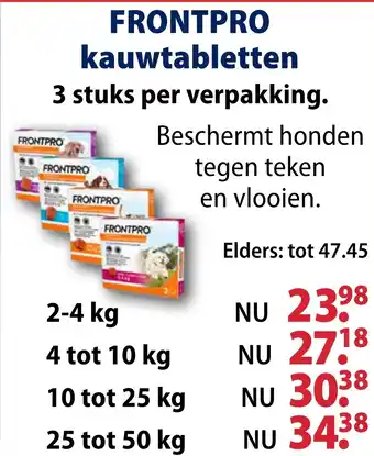 Huisdier Voordeelshop FRONTPRO kauwtabletten aanbieding
