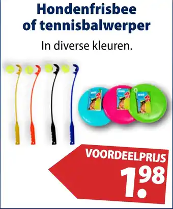 Huisdier Voordeelshop Hondenfrisbee of tennisbalwerper aanbieding