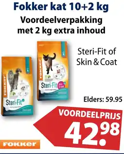 Huisdier Voordeelshop Fokker kat 10+2 kg aanbieding