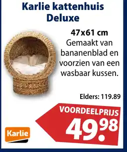 Huisdier Voordeelshop Karlie kattenhuis Deluxe aanbieding