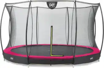 Bol.com EXIT Silhouette inground trampoline ø366cm met veiligheidsnet - roze aanbieding