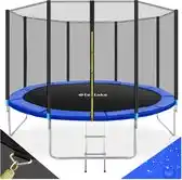 Praxis Tectake Trampoline Garfunky Met Veiligheidsnet - Zwart/blauw aanbieding