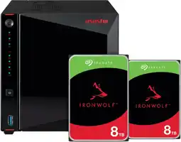 Coolblue ASUSTOR AS5404T + Seagate Ironwolf 16TB (2x8TB) aanbieding