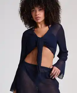 Hunkemoller Hunkemöller Gebreide strandtop Blauw aanbieding