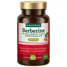 Holland & Barrett Holland & Barrett Berberine 500 mg 97% HCL 40:1 extract - 60 capsules aanbieding