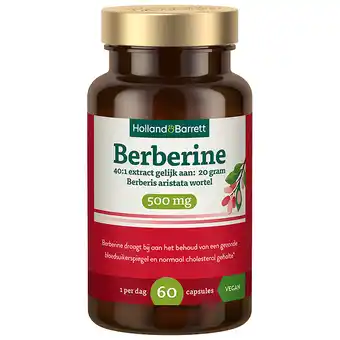 Holland & Barrett Holland & Barrett Berberine 500 mg 97% HCL 40:1 extract - 60 capsules aanbieding