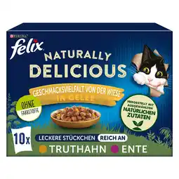 Zooplus Gemengd pakket Felix Naturally Delicious 10 x 80 g - Gevogelte-selectie in gelei aanbieding