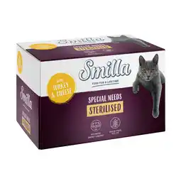 Zooplus 6x100g Kalkoen met Kaas Smilla Sterilised Kattenvoer nat aanbieding