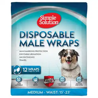 Zooplus Simple Solution Wegwerpluier Voor Reuen M: 38-58cm, 12x Hond aanbieding