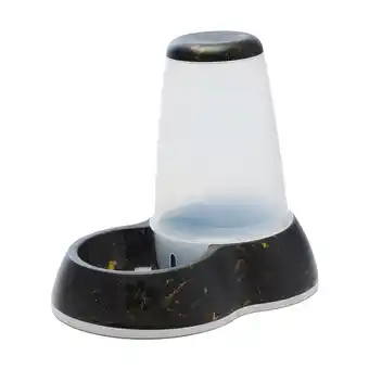 Zooplus Savic Voerdispenser Loop Marble - Tot 3 l Voerdispenser - zwart/goud aanbieding