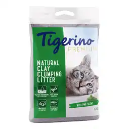 Zooplus 12kg Tigerino Premium Kattenbakvulling Dennengeur Kat aanbieding