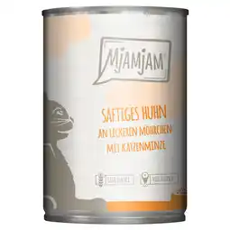Zooplus 6x400g MjAMjAM Sappige Kip op Smakelijke Wortels Kattenvoer Nat aanbieding