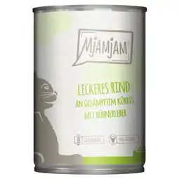 Zooplus 6x400g MjAMjAM Heerlijk Rundvlees op Gestoomde Pompoen Kattenvoer Nat aanbieding