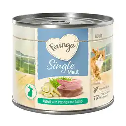 Zooplus 6x200g Single Meat Menu Konijn met Pastinaak & Kattenkruid Feringa Kattenvoer aanbieding