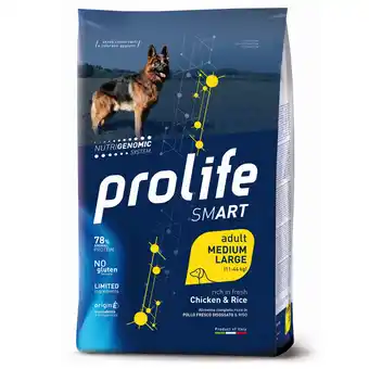 Zooplus 2x12kg Kip & Rijst Smart Adult Middelgroot/ Groot Ras Prolife Droge Honden aanbieding