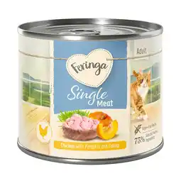 Zooplus 6x200g Single Meat Menu Kip met Pompoen & Kattenkruid Feringa Kattenvoer aanbieding
