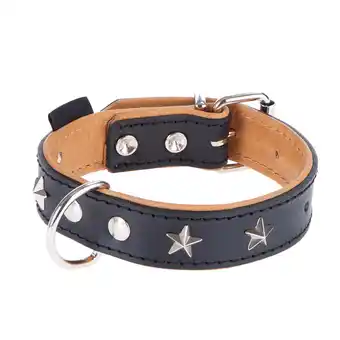 Zooplus Maat 60: 45 - 55 cm halsomvang - Heim Leren Halsband Stars aanbieding