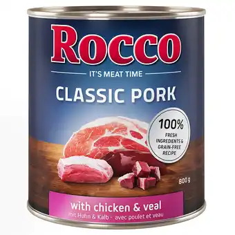 Zooplus Rocco Classic Pork 6 x 800 g Hondenvoer Kip & Kalf aanbieding