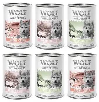 Zooplus Wolf of Wilderness Junior 'Expedition' 6 x 400 g aanbieding