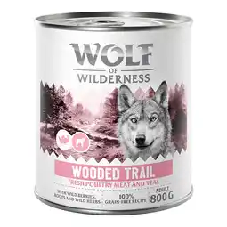 Zooplus 6x800g Adult Wooded Trails Wolf of Wilderness Expedition Hondenvoer aanbieding