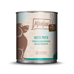 Zooplus 6x 800g MjAMjAM puur vlees geniet van goed puur kalkoen nat hondenvoer aanbieding