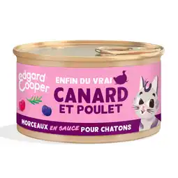 Zooplus 85g Edgard & Cooper Kittenbrokjes in sauce zonder granen eend, kip - Kattenvoer aanbieding