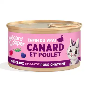 Zooplus 85g Edgard & Cooper Kittenbrokjes in sauce zonder granen eend, kip - Kattenvoer aanbieding