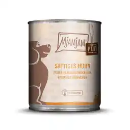 Zooplus 6x 800g MjAMjAM puur vlees geniet van sappige pure kip nat hondenvoer aanbieding