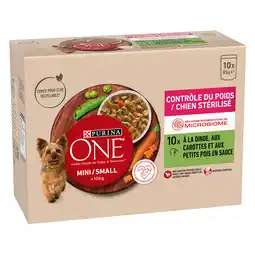 Zooplus 10x 85g PURINA ONE Mini Adult Weight Control Kalkoen hondenvoer nat aanbieding