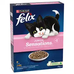 Zooplus 1kg Felix Junior Sensations Kat droogvoer aanbieding
