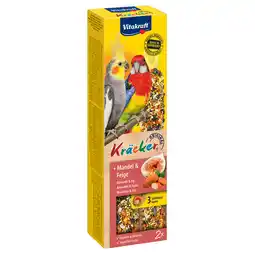 Zooplus 2 Stuks Amandel & Vijgen Vitakraft Knabbelstaven voor Grote Parkieten aanbieding