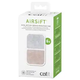 Zooplus 6 stuks Catit Airsift Dual Action Geurreductie pad 6-pack Kattenaccessoires aanbieding