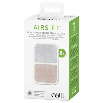 Zooplus 6 stuks Catit Airsift Dual Action Geurreductie pad 6-pack Kattenaccessoires aanbieding