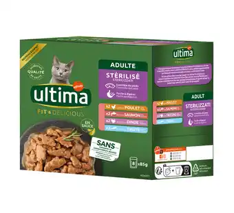 Zooplus 8x 85g Ultima Sterilised Mix I (kip, kalkoen, zalm, forel) natvoer voor katten aanbieding