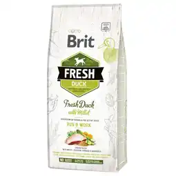 Zooplus Brit Fresh Eend met gierst Active Run & Work - 12 kg aanbieding