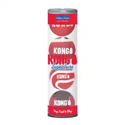 Zooplus 4x KONG Signature speelballen voor honden maat M: ca. Ø7cm aanbieding