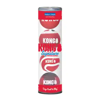Zooplus 4x KONG Signature speelballen voor honden maat M: ca. Ø7cm aanbieding