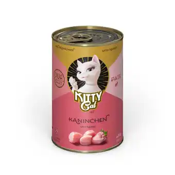 Zooplus 6x400g Kitty Cat Adult Pate konijn natvoer voor katten aanbieding
