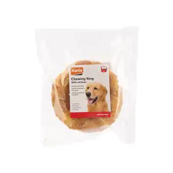 Zooplus 1 x Ø12,5 cm Karlie kauwring met kipsnack voor honden aanbieding